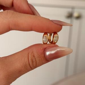 ARGOLA OVAL OURO